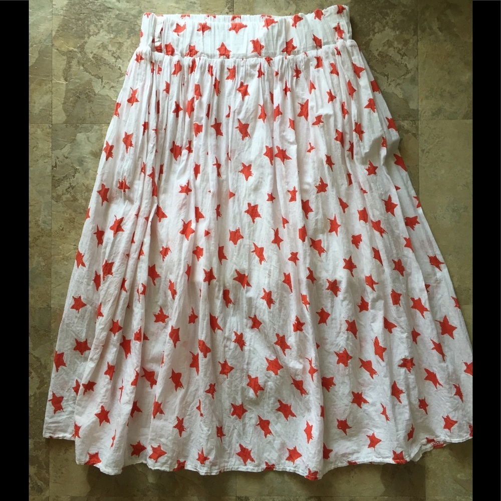 White with Orange Star Skirt 🍊⭐️